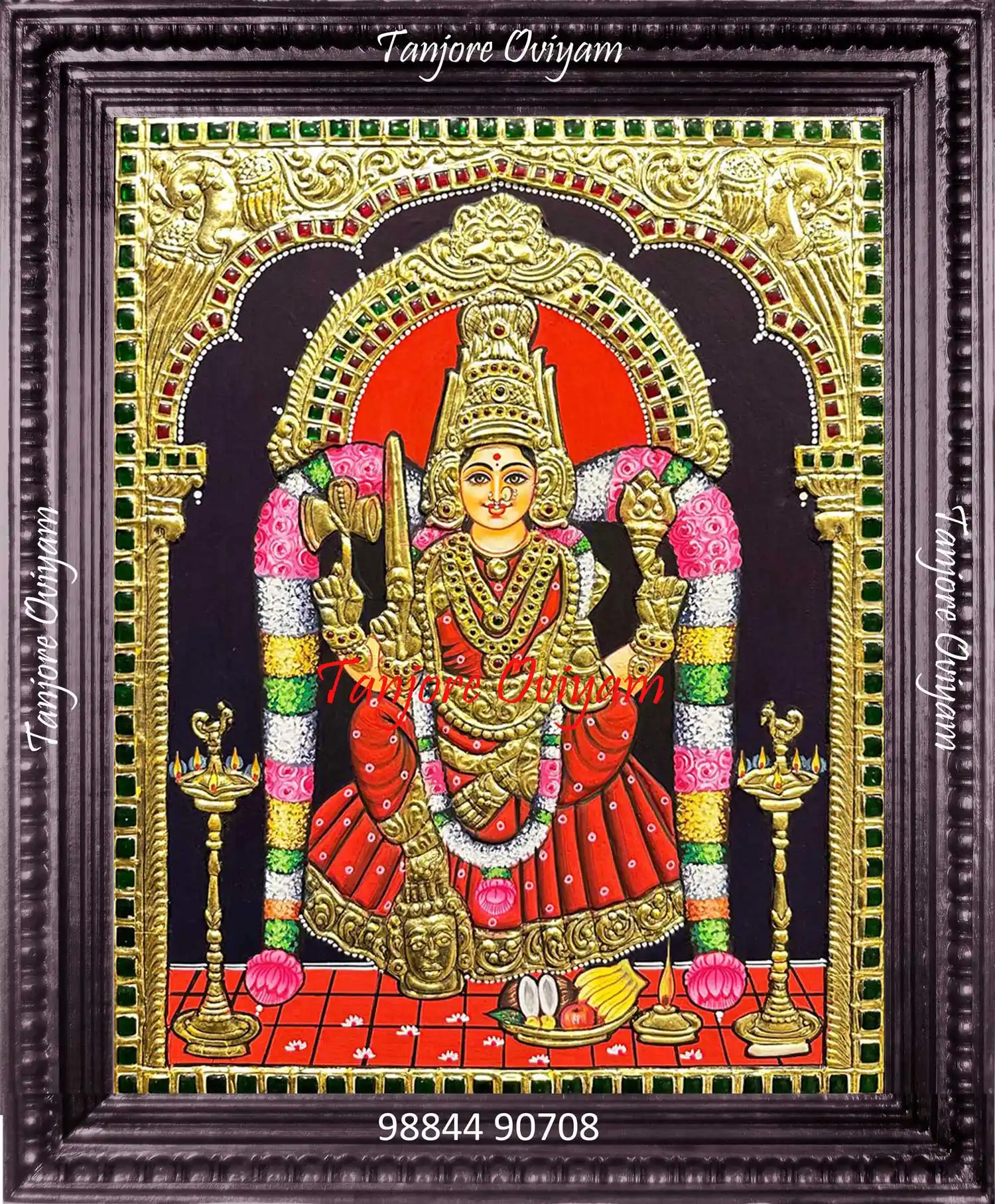 Samayapuram Mariamman Tanjore Painting